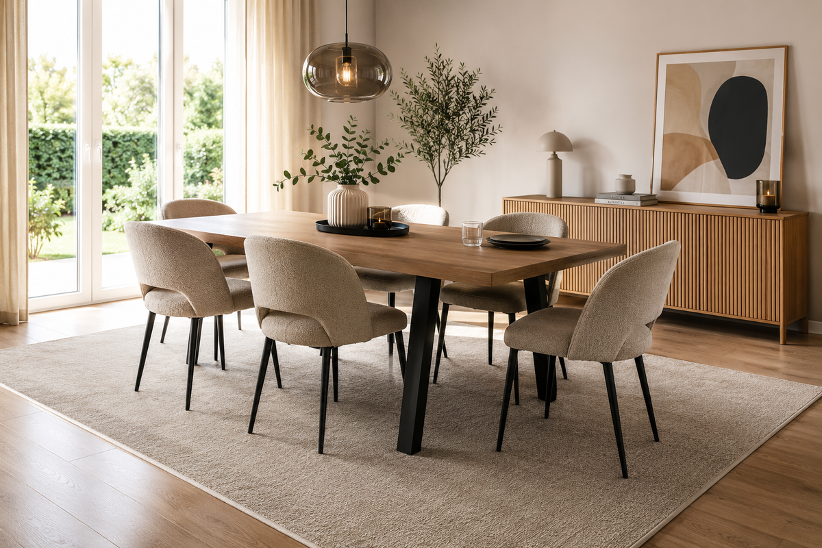 Teppich im Esszimmer richtig wählen – Größe, Material und Platzierung