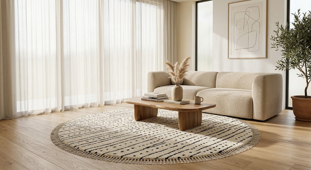 200x200 cm runde Teppiche