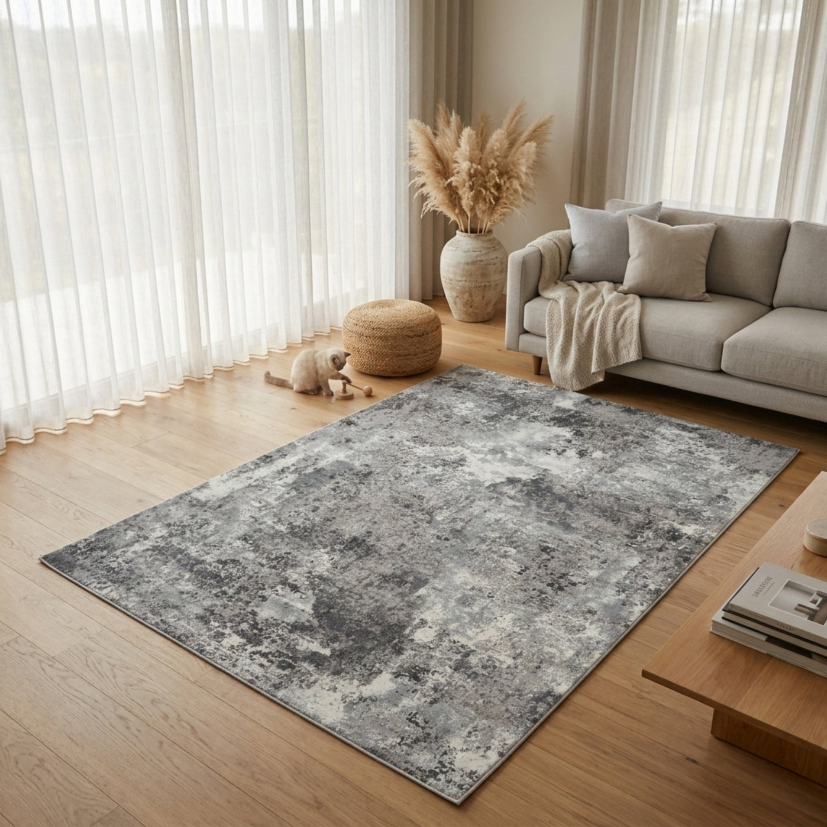 ALEGRA 600 Kurzflor Teppich Moderner Designteppich